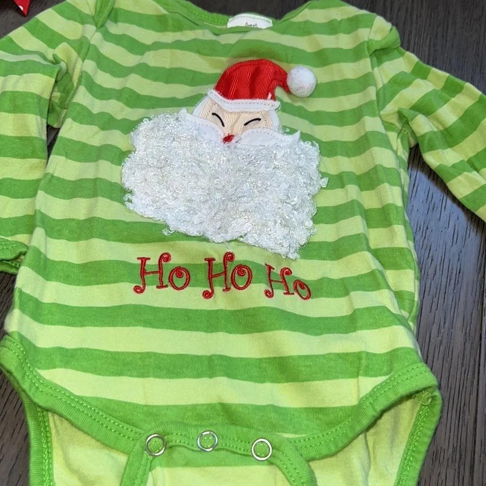 Christmas tutu w/matching legwarmers, ruffle diaper cover, headband and onesie